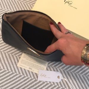 GiGi New York | Navy Python Clutch